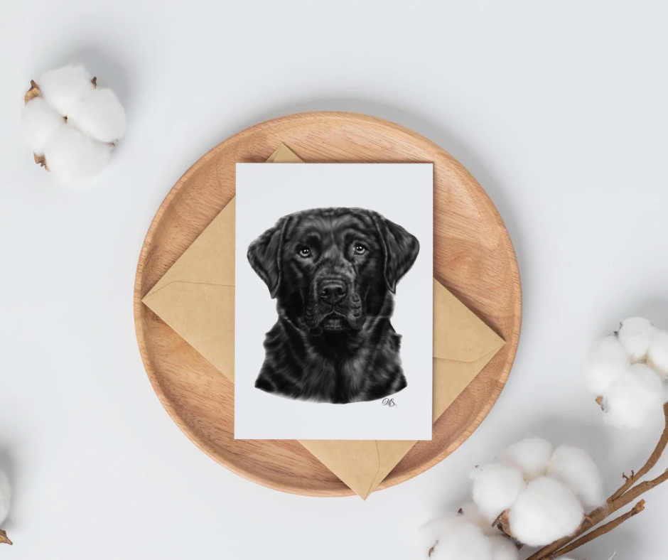 Black Labrador Retriever Greeting Card (3)