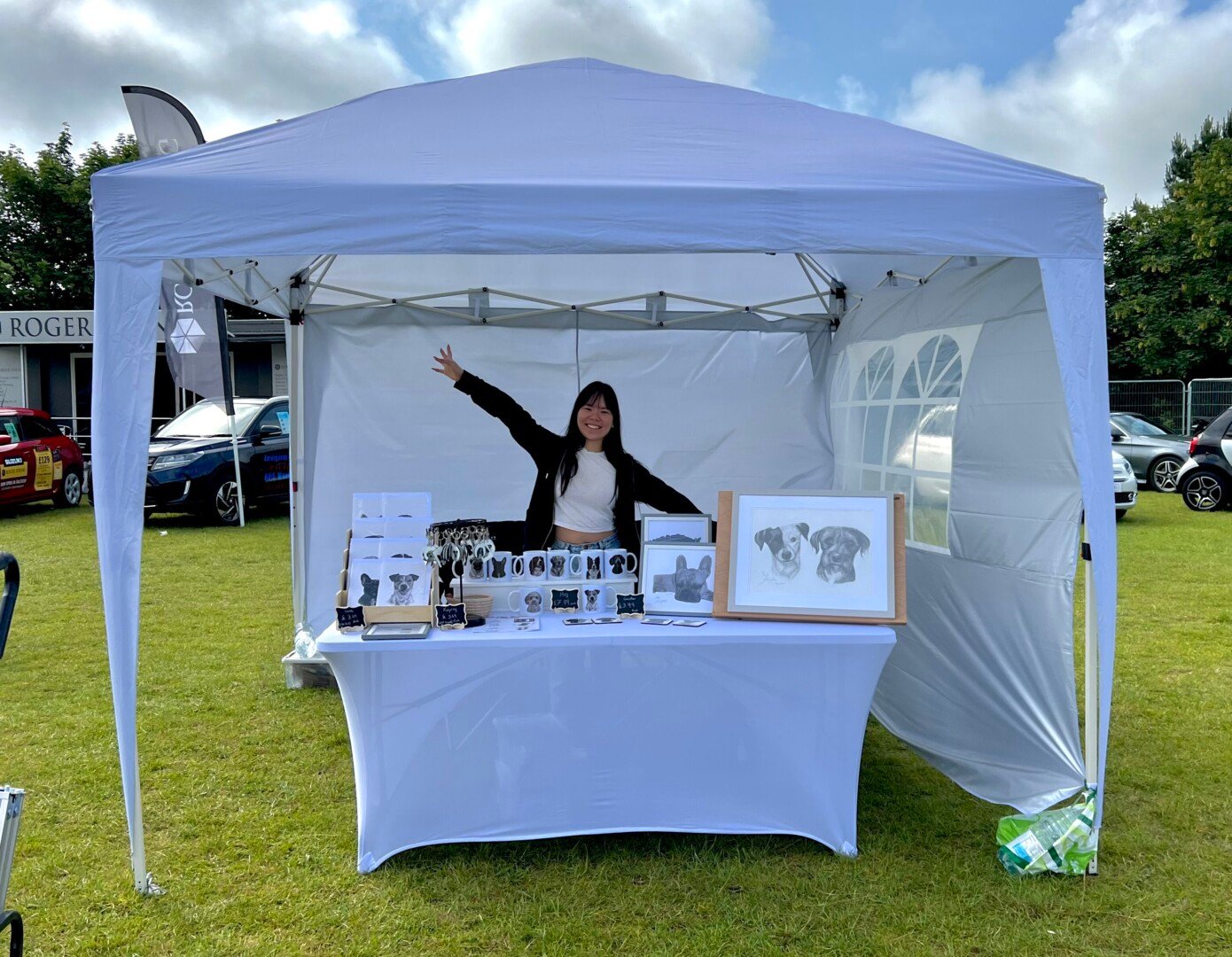 Meili at her market stall